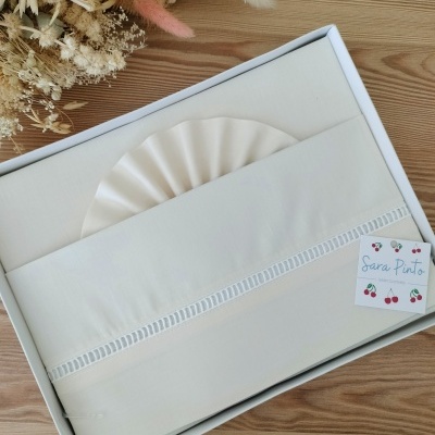 Conjunto Alcofa Algodão Bege