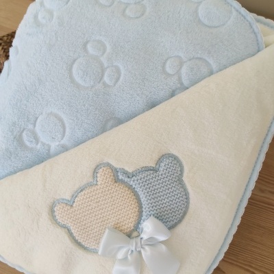 Manta polar Ursinho Azul