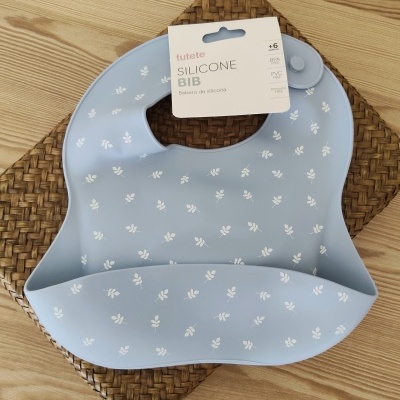 Babete Silicone Azul