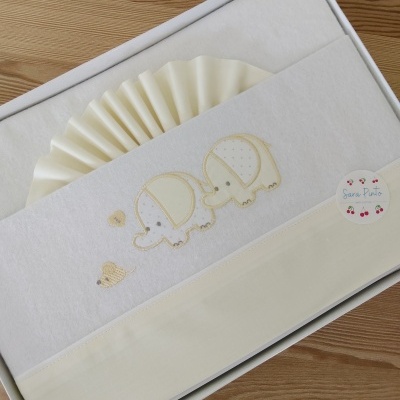 Conjunto Flanela Elefantes Amarelo