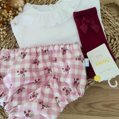 Conjunto Vichy Flores