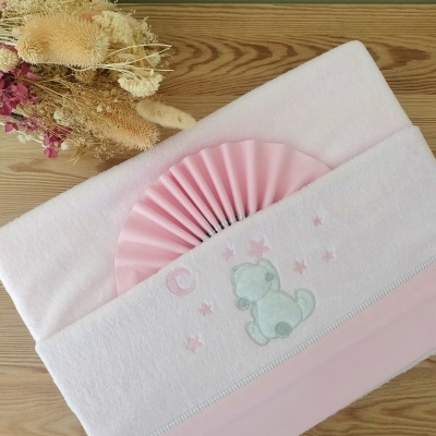 Conjunto Coralina Urso Rosa