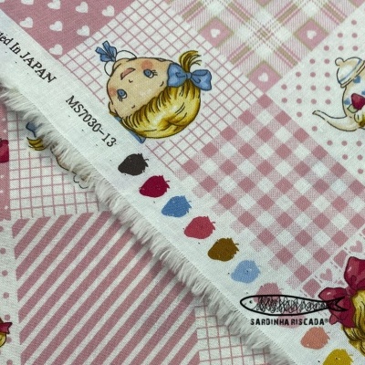 Margret & Sophie - Small squares - Pink