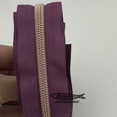 Fecho Zipper Metalizado - Cobre