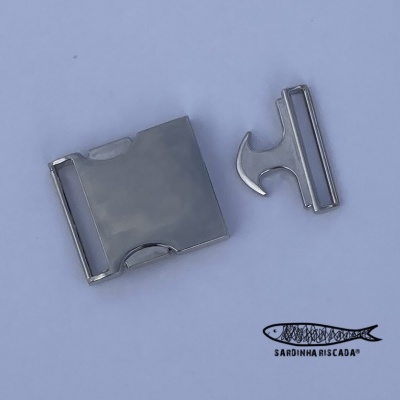 Fecho metálico de 25mm - Prata