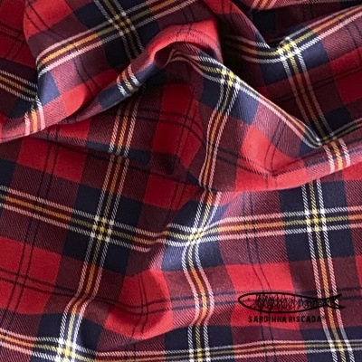 Tartan - Vermelho e azul