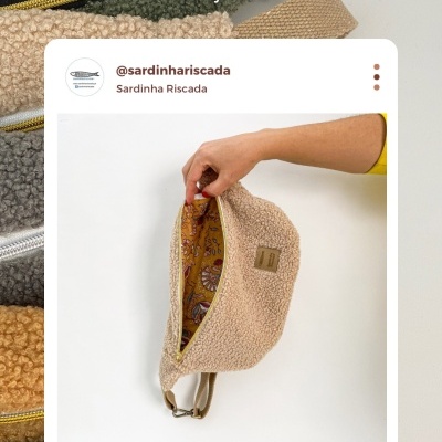 Bolsa de cintura -  Teddy areia