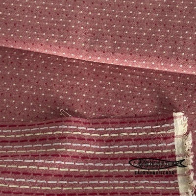 Tramado Japonês - Pintas Vermelhas