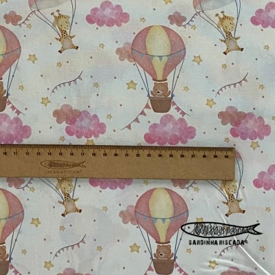 Bichinhos nas nuvens - Balões e Paraquedas Rosa Bichinhos nas nuvens - Balões e Paraquedas Rosa