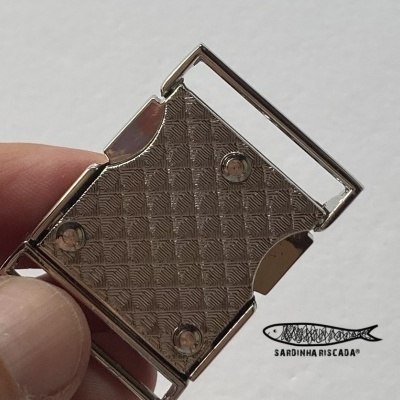 Fecho metálico de 25mm - Prata