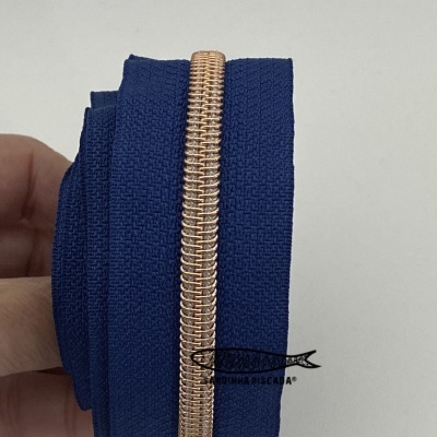 Fecho Zipper Metalizado - Cobre
