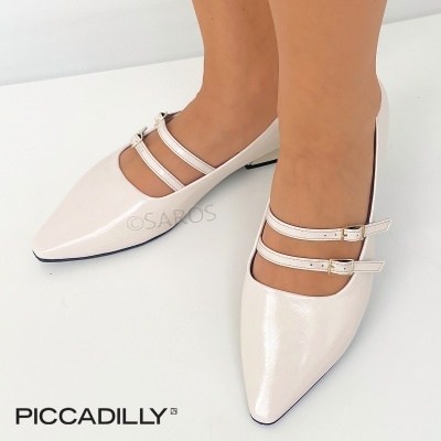 Sapato Piccadilly Mary Jane 279041 Bege