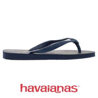 Chinelo de dedo Havaianas azul escuro com sola texturizada