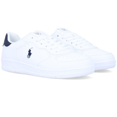 Sapatilha Polo Ralph Lauren Masters Court Rl02436102 Branco E Azul