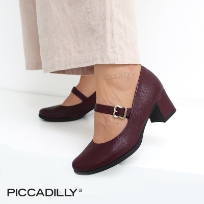 Sapato Piccadilly Mary Jane 654063 Bordo