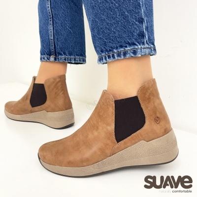Botim Suave 11010 para mulher em Camel