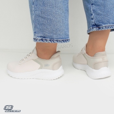Sapatilha Skechers Bobs Squad Slip In 117504 Bege