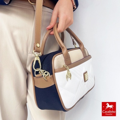 Mala De Mão Cavalinho Poésie 16140576 Azul-bege