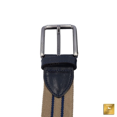 Cinto Cavalinho El  Estribo 58020545 Bege com azul