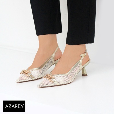Sapato Azarey 578j620 Ouro