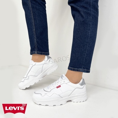 Sapatilha Levis Nolita Vsoh0081s Branco E Prateado