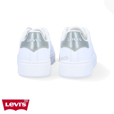 Sapatilha Levis Evelyn Veve0002s Branco E Prateado