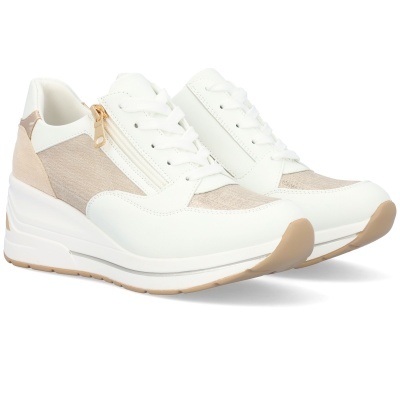 Sapatilha Lapierce Ds28 Branco E Dourado