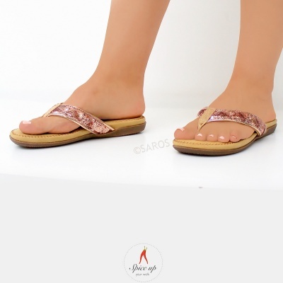 Chinelo Spiceup Su.19.021 Rosa Dourado