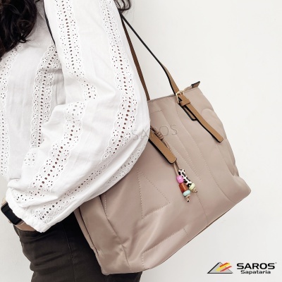 Mala De Ombro Saros Ly15084 Taupe