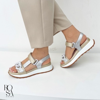 Sandalia Rosa Amada 494j208m Ouro