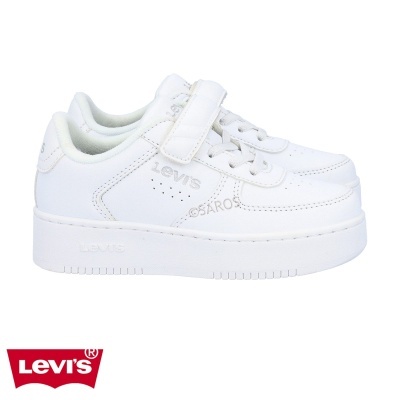 Sapatilhas brancas Levis com sola alta e fecho de velcro