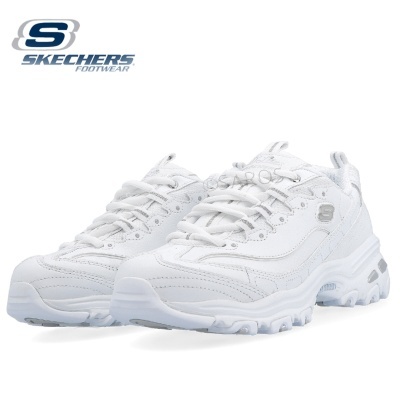 Sapatilha Skechers D'Lites Fresh Start 11931 WSL Branco com Prata
