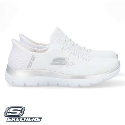 Sapatilha Skechers Summits Diamond 150123 Branco E Prateado