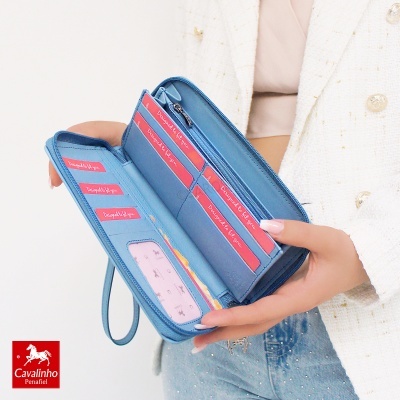 Carteira Cavalinho L'essence 26160212 Azul Claro