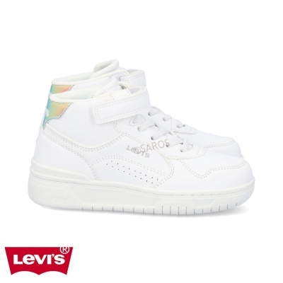 Sapatilha Levis Derck Mid Vder0022s Branco E Prateado
