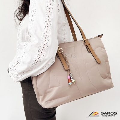 Mala De Ombro Saros Ly15084 Taupe