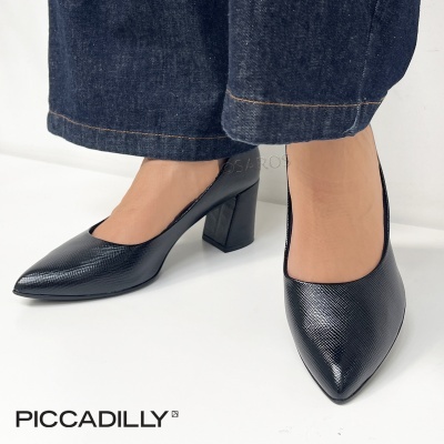 Sapato Piccadilly Safiano 745135 Preto
