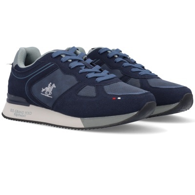 Sapatilhas desportivas azuis U.S. Grand Polo Equipment com sola branca