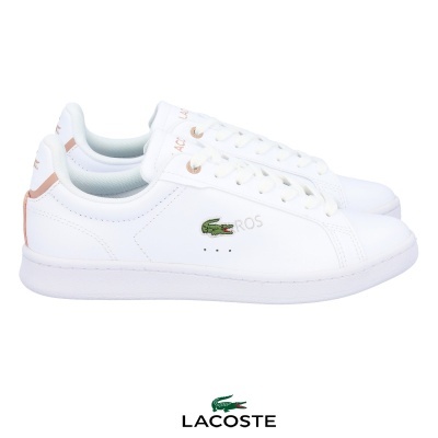 Sapatilha Lacoste Carnaby Pro Branco e Ouro