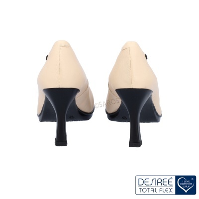 Sapato Alto Desireé SARI23 em Bege