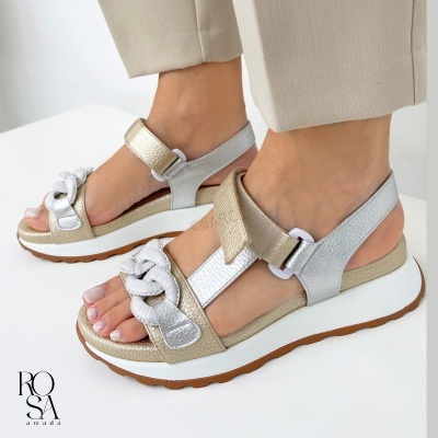 Sandalia Rosa Amada 494j208m Ouro