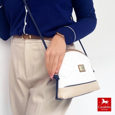 Mala De Tiracolo Cavalinho Poésie 16140005 Azul-bege