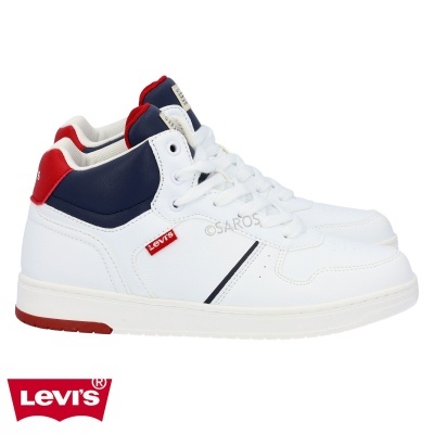Sapatilha Levis Virv0073s Branco com vermelho e azul