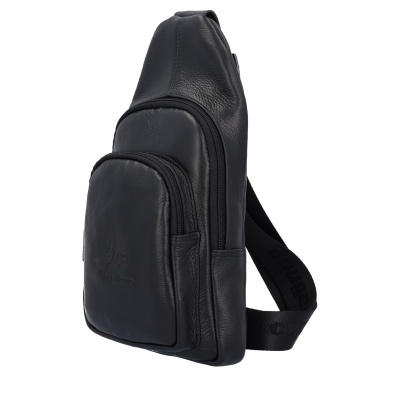 Mala saco ombro preta com vários compartimentos e alça larga