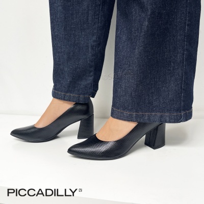 Sapato Piccadilly Safiano 745135 Preto