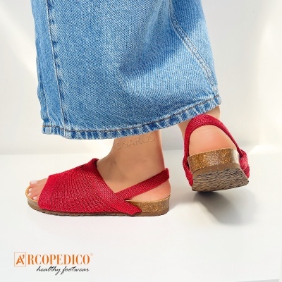 Sandalia Arcopedico Manas Bio 3871 Vermelho