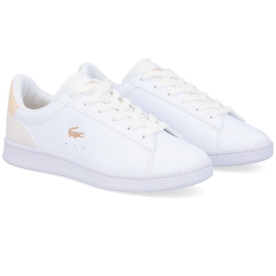Sapatilha Lacoste Carnaby Set Jr 48suj0002 1y9 Branco Com Rosa