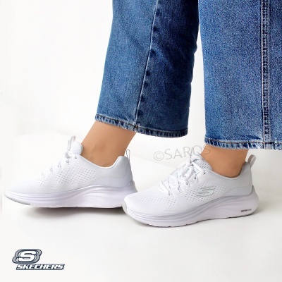 Sapatilha Skechers Vapor Foam Midnight 150025 Branco E Prateado