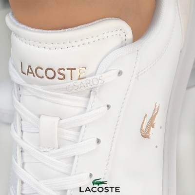 Sapatilha Lacoste Carnaby Set Jr 48suj0002 1y9 Branco Com Rosa
