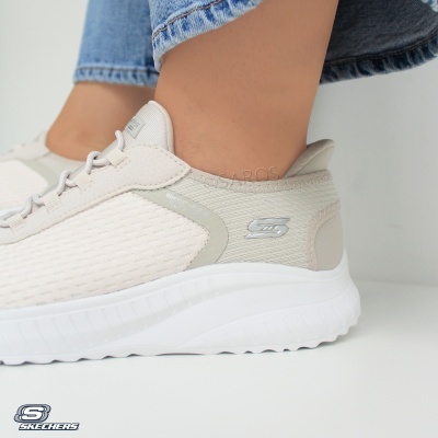 Sapatilha Skechers Bobs Squad Slip In 117504 Bege